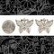 Silver Butterfly Charms with Clear Rhinestones - Set of Two - ZS-C25
